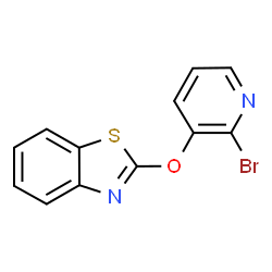 ChemSpider 2D Image | 2-[(2-Bromo-3-pyridinyl)oxy]-1,3-benzothiazole | C12H7BrN2OS
