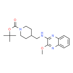 ChemSpider 2D Image | tert-Butyl 4-(((3-methoxyquinoxalin-2-yl)amino)methyl)piperidine-1-carboxylate | C20H28N4O3