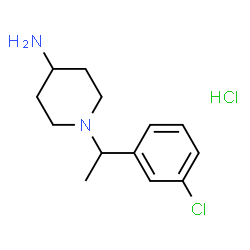ChemSpider 2D Image | 1-(1-(3-Chlorophenyl)ethyl)piperidin-4-amine hydrochloride | C13H20Cl2N2