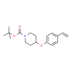 ChemSpider 2D Image | 2-Methyl-2-propanyl 4-(4-vinylphenoxy)-1-piperidinecarboxylate | C18H25NO3