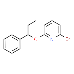 ChemSpider 2D Image | 2-Bromo-6-(1-phenylpropoxy)pyridine | C14H14BrNO