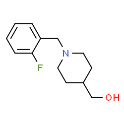 ChemSpider 2D Image | (1-(2-Fluorobenzyl)piperidin-4-yl)methanol | C13H18FNO