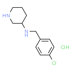ChemSpider 2D Image | N-(4-Chlorobenzyl)-3-piperidinamine hydrochloride (1:1) | C12H18Cl2N2