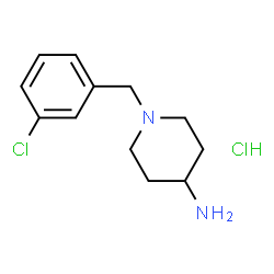 ChemSpider 2D Image | 1-(3-Chlorobenzyl)-4-piperidinamine hydrochloride (1:1) | C12H18Cl2N2