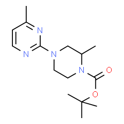 ChemSpider 2D Image | tert-Butyl 2-methyl-4-(4-methylpyrimidin-2-yl)piperazine-1-carboxylate | C15H24N4O2