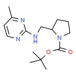 ChemSpider 2D Image | TERT-BUTYL 2-{[(4-METHYLPYRIMIDIN-2-YL)AMINO]METHYL}PYRROLIDINE-1-CARBOXYLATE | C15H24N4O2