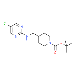 ChemSpider 2D Image | TERT-BUTYL 4-{[(5-CHLOROPYRIMIDIN-2-YL)AMINO]METHYL}PIPERIDINE-1-CARBOXYLATE | C15H23ClN4O2