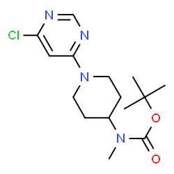 ChemSpider 2D Image | TERT-BUTYL N-[1-(6-CHLOROPYRIMIDIN-4-YL)PIPERIDIN-4-YL]-N-METHYLCARBAMATE | C15H23ClN4O2
