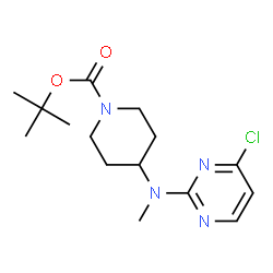 ChemSpider 2D Image | TERT-BUTYL 4-[(4-CHLOROPYRIMIDIN-2-YL)(METHYL)AMINO]PIPERIDINE-1-CARBOXYLATE | C15H23ClN4O2