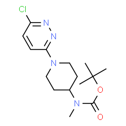 ChemSpider 2D Image | TERT-BUTYL N-[1-(6-CHLOROPYRIDAZIN-3-YL)PIPERIDIN-4-YL]-N-METHYLCARBAMATE | C15H23ClN4O2
