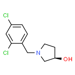 ChemSpider 2D Image | (3R)-1-(2,4-Dichlorobenzyl)-3-pyrrolidinol | C11H13Cl2NO