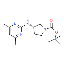 ChemSpider 2D Image | tert-butyl (3S)-3-[(4,6-dimethylpyrimidin-2-yl)amino]pyrrolidine-1-carboxylate | C15H24N4O2