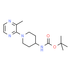 ChemSpider 2D Image | tert-Butyl (1-(3-methylpyrazin-2-yl)piperidin-4-yl)carbamate | C15H24N4O2