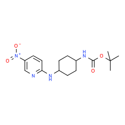 ChemSpider 2D Image | 2-Methyl-2-propanyl {4-[(5-nitro-2-pyridinyl)amino]cyclohexyl}carbamate | C16H24N4O4