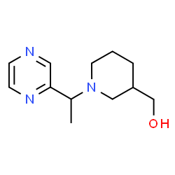 ChemSpider 2D Image | {1-[1-(2-Pyrazinyl)ethyl]-3-piperidinyl}methanol | C12H19N3O