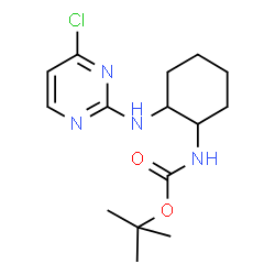ChemSpider 2D Image | tert-Butyl (2-((4-chloropyrimidin-2-yl)amino)cyclohexyl)carbamate | C15H23ClN4O2