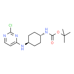 ChemSpider 2D Image | tert-butyl N-[4-[(2-chloropyrimidin-4-yl)amino]cyclohexyl]carbamate | C15H23ClN4O2