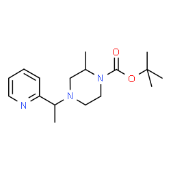ChemSpider 2D Image | tert-Butyl 2-methyl-4-(1-(pyridin-2-yl)ethyl)piperazine-1-carboxylate | C17H27N3O2