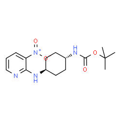 ChemSpider 2D Image | tert-Butyl (trans-4-((3-nitropyridin-2-yl)amino)cyclohexyl)carbamate | C16H24N4O4