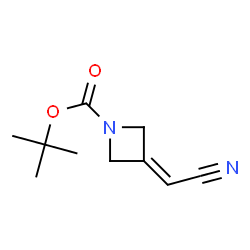 ChemSpider 2D Image | tert-butyl 3-(cyanomethylidene)azetidine-1-carboxylate | C10H14N2O2