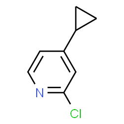 ChemSpider 2D Image | 2-Chloro-4-cyclopropylpyridine | C8H8ClN