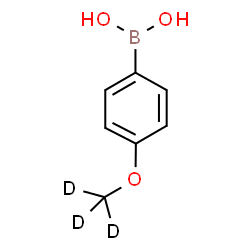 ChemSpider 2D Image | {4-[(~2~H_3_)Methyloxy]phenyl}boronic acid | C7H6D3BO3