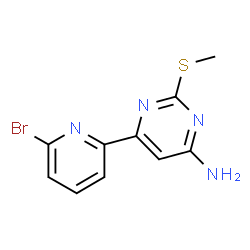 ChemSpider 2D Image | 6-(6-Bromo-2-pyridinyl)-2-(methylsulfanyl)-4-pyrimidinamine | C10H9BrN4S