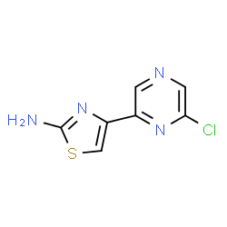 ChemSpider 2D Image | 4-(6-Chloro-2-pyrazinyl)-1,3-thiazol-2-amine | C7H5ClN4S
