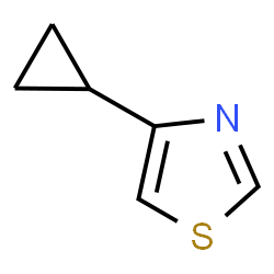 ChemSpider 2D Image | 4-Cyclopropyl-1,3-thiazole | C6H7NS