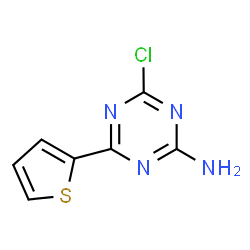 ChemSpider 2D Image | 4-Chloro-6-(2-thienyl)-1,3,5-triazin-2-amine | C7H5ClN4S
