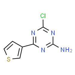 ChemSpider 2D Image | 4-Chloro-6-(3-thienyl)-1,3,5-triazin-2-amine | C7H5ClN4S