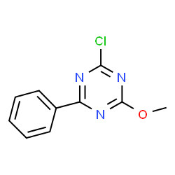 ChemSpider 2D Image | 2-Chloro-4-methoxy-6-phenyl-1,3,5-triazine | C10H8ClN3O