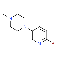 ChemSpider 2D Image | 1-(6-Bromo-3-pyridinyl)-4-methylpiperazine | C10H14BrN3