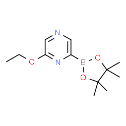ChemSpider 2D Image | 2-Ethoxy-6-(4,4,5,5-tetramethyl-1,3,2-dioxaborolan-2-yl)pyrazine | C12H19BN2O3
