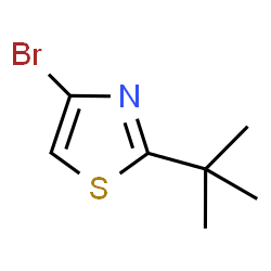 ChemSpider 2D Image | 4-bromo-2-tert-butyl-1,3-thiazole | C7H10BrNS