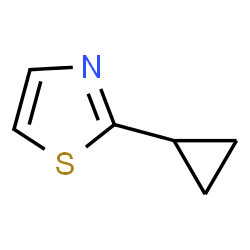 ChemSpider 2D Image | 2-Cyclopropyl-1,3-thiazole | C6H7NS