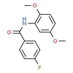 ChemSpider 2D Image | 2',5'-DIMETHOXY-4-FLUOROBENZANILIDE | C15H14FNO3