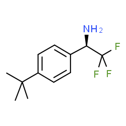 ChemSpider 2D Image | (1R)-2,2,2-Trifluoro-1-[4-(2-methyl-2-propanyl)phenyl]ethanamine | C12H16F3N