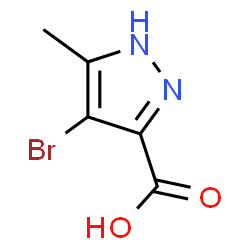 ChemSpider 2D Image | 4-bromo-3-methyl-1H-pyrazole-5-carboxylic acid | C5H5BrN2O2