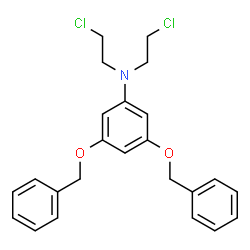 ChemSpider 2D Image | 3,5-Bis(benzyloxy)-N,N-bis(2-chloroethyl)aniline | C24H25Cl2NO2