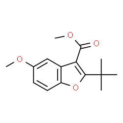ChemSpider 2D Image | Methyl 2-(tert-butyl)-5-methoxybenzofuran-3-carboxylate | C15H18O4