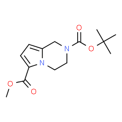 ChemSpider 2D Image | 2-tert-butyl 6-methyl 1H,2H,3H,4H-pyrrolo[1,2-a]pyrazine-2,6-dicarboxylate | C14H20N2O4