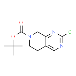 ChemSpider 2D Image | tert-butyl 2-chloro-5H,6H,7H,8H-pyrido[3,4-d]pyrimidine-7-carboxylate | C12H16ClN3O2