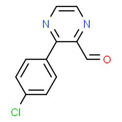 ChemSpider 2D Image | 3-(4-Chlorophenyl)-2-pyrazinecarbaldehyde | C11H7ClN2O