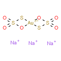 ChemSpider 2D Image | Sodium Aurothiosulfate | AuNa3O6S4
