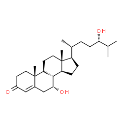 ChemSpider 2D Image | (24S)-7alpha,24-dihydroxycholest-4-en-3-one | C27H44O3