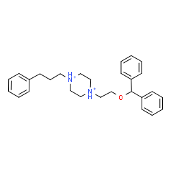 ChemSpider 2D Image | 1-[2-(Diphenylmethoxy)ethyl]-4-(3-phenylpropyl)piperazinediium | C28H36N2O