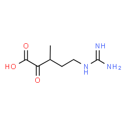 ChemSpider 2D Image | 5-guanidino-3-methyl-2-oxopentanoic acid | C7H13N3O3