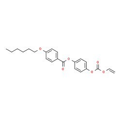 ChemSpider 2D Image | 4-{[(Vinyloxy)carbonyl]oxy}phenyl 4-(hexyloxy)benzoate | C22H24O6