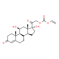 ChemSpider 2D Image | (11beta)-11,17-Dihydroxy-3,20-dioxopregn-4-en-21-yl vinyl carbonate | C24H32O7